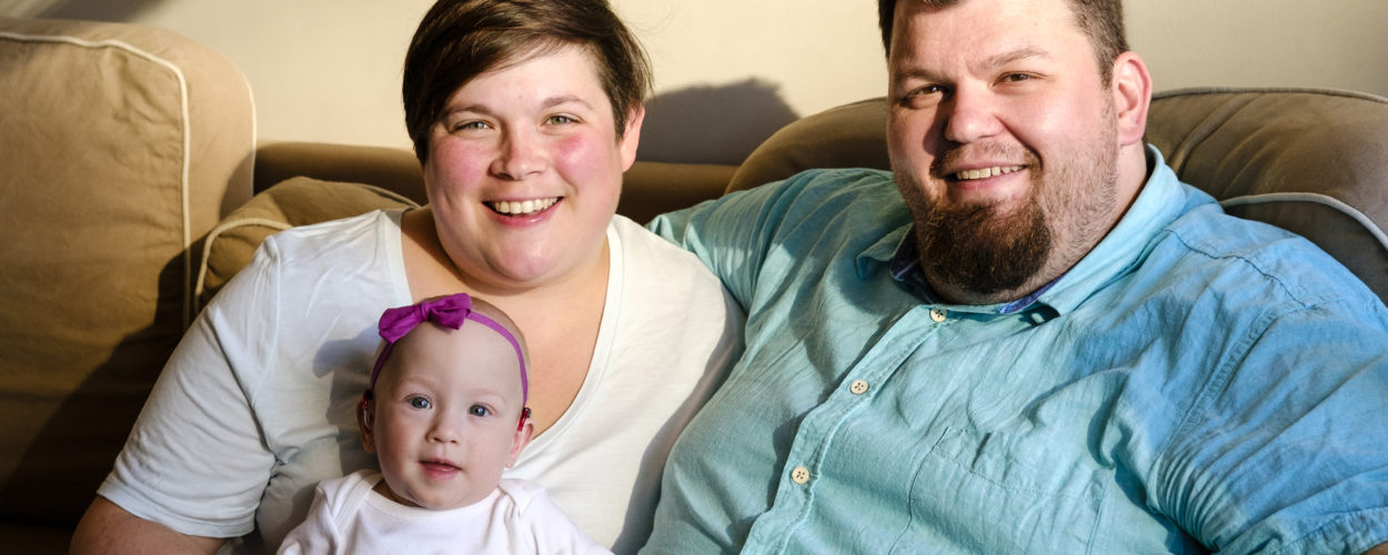 Zoe with her parents