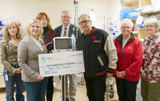 TB Vets donates respiratory equipment to 100 Mile Hospital