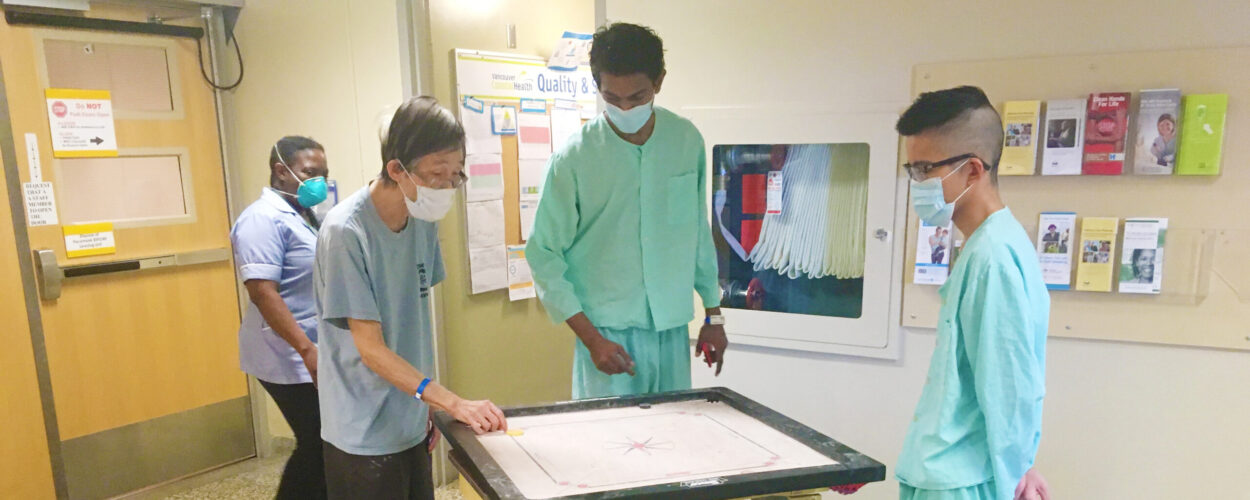 TB Vets Ward at VGH - Patients Playing Carrom Board